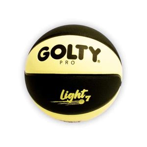 Balón de Baloncesto Pro Street Light Laminado No.7 Negro/Amarillo Golty