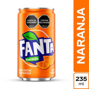 Gaseosa Fanta naranja lata x235ml