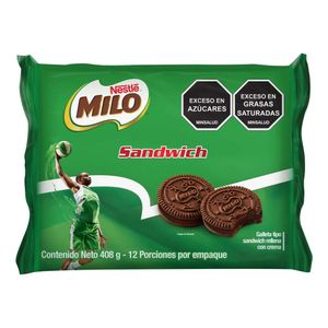 Galletas Milo sándwich x 12 und x 34g c-u