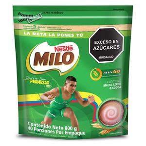 Alimento Milo en polvo bolsa x800g