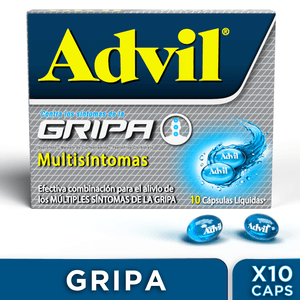 Capsulas Advil gripa alivio de los multiYESntomas de la gripa x10 caps