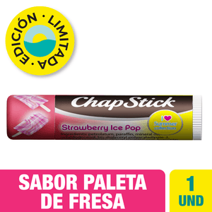 Protector Chapstick paleta fresa protege los labios de la resequedad x4g