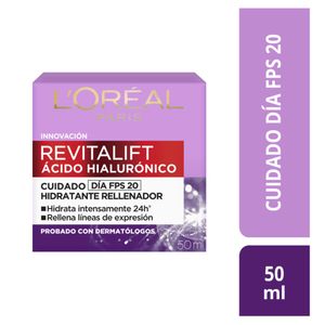 Crema Revitalift Loreal ácido hialurónico FPS20 día x50ml