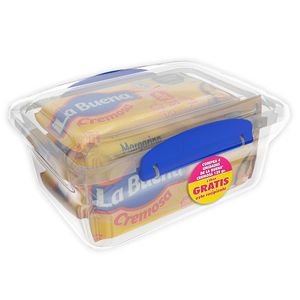 Margarina La Buena Cremosa Bolsa x4und x125g c-u gratis recipiente