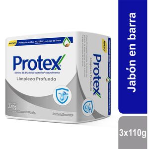 Jabón Antibacterial Protex Limpieza Profunda x3und x110g c-u