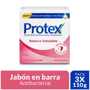 Jabón Antibacterial Protex Balance Saludable x3und x110g c-u