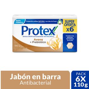 Jabón Antibacterial Protex Avena Barra x6und x110g c-u