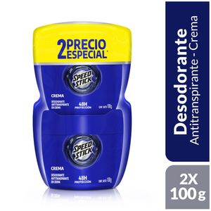 Desodorante Hombre Antitranspirante Speed Stick Crema 24/7 x2und x100g