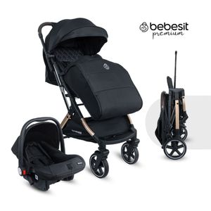 Coche Travel System Compacto Pixel Bebesit Negro