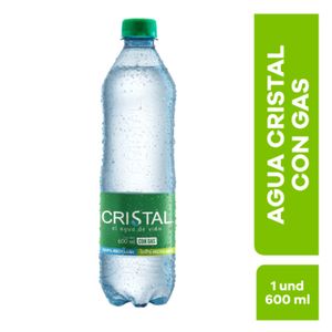 Agua Cristal con gas pet x600ml
