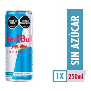Bebida energizante Red Bull sin azúcar x250ml