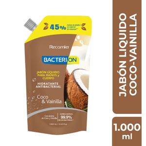 Jabón Líquido Antibacterial  Bacterion Coco y Vainilla Doypack x 1000ml