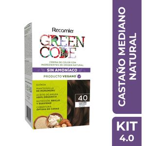 Tinte Recamier 4.0 Castaño Mediano Natural Green Code Kit x50g