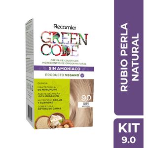 Tinte Recamier 9.0 Rubio Perla Natural Green Code Kit x50g
