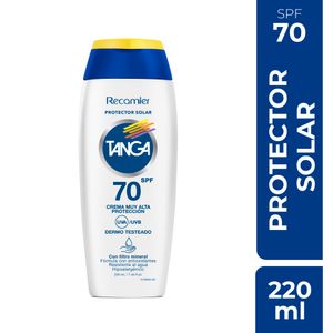 Protector Solar Tanga SPF 70 Crema x 220ml