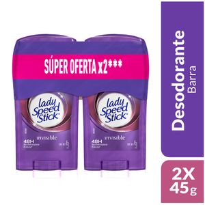 Desodorante Mujer Lady Speed Stick Invisible Floral 45gr x2 Unidades