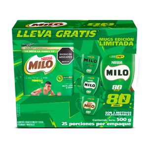 Alimento Milo en polvo Activ-Go x500g gratis mug