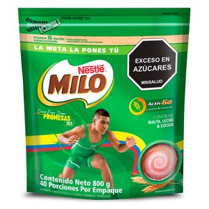 Alimento Milo en polvo bolsa x800g