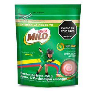 Alimento Milo en polvo bolsa x250g