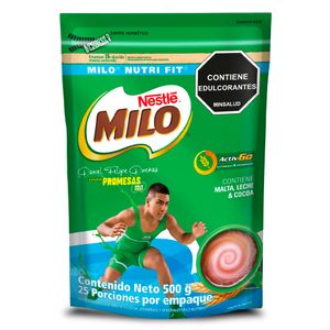 Alimento Milo en polvo bajo en azúcar bolsa x500g