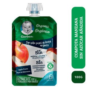 Compota Gerber pure manzana x100g