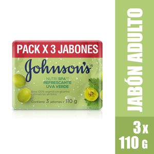 Jabón Johnson's Uva Verde Tripack 330gr