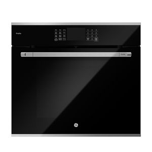 Horno de Convección A Gas 80cm Acero Inoxidable Con Vidrio Negro Ge HGP8050K1