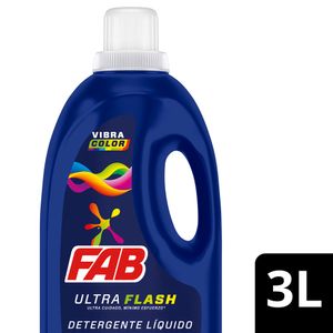 Detergente Fab Ultra Flash Vibra Color 3lt