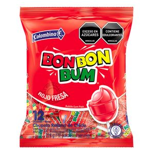 Chupeta Bon Bon Bum Rojo Fresa x12und x228g