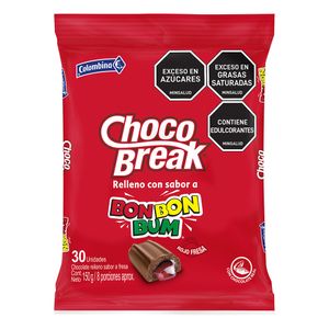 Chocolate Choco Break Relleno Bon bon bum x30 Und x150 grs