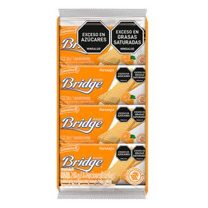 Galletas Bridge wafer naranja x8 paquetes x30g c-u