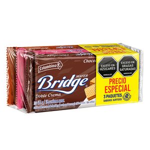 Galletas Bridge surtida x 3 unds x 151g c-u