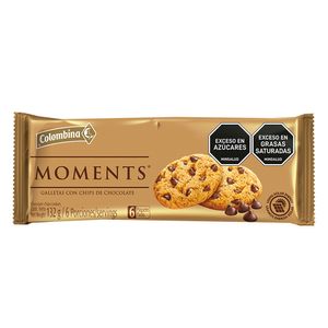 Galleta Moments con Chocolate Colombina x132g