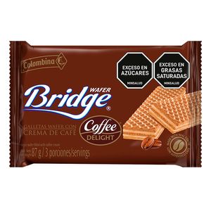 Galletas Bridge wafer crema cafe x87 g