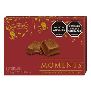 Bombones moments chocolate leche 36% cacao x52g