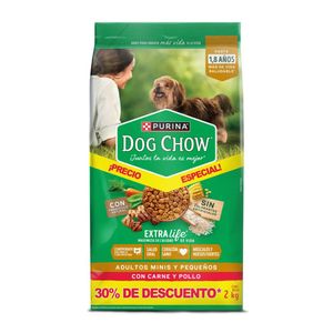 Comida para Perro Dog Chow Adulto Minis y Pequeños X 2 Kg