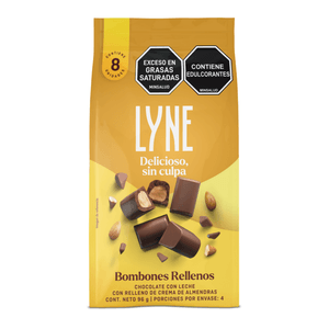 Bombones Lyne rellenos crema almendra x8und x96g