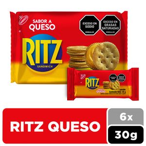 Galletas Saladas Ritz Sándwich con relleno sabor Queso x6und x30g c-u