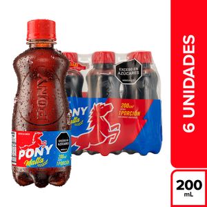 Malta Pony Malta Botella Pet X6 Unidades X200ml