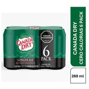 Gaseosa canada dry  sixpack ginger lata x269ml c-u