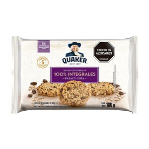 Galletas Avena Pasas Quaker Pack X6 Unidades X30gr