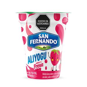 Bebida láctea Aliyogu San Fernando fresa vaso x150ml