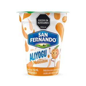 Bebida láctea Aliyogu San Fernando melocotón vaso x150ml