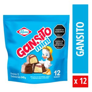 Ponque Gansito mini x12und x240gr