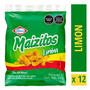 Pasabocas Maizitos limón x12und x30g c/u