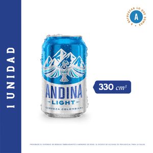 Cerveza andina light lata x330ml