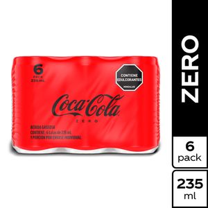 Gaseosa Coca Cola Zero x6und x235ml c-u