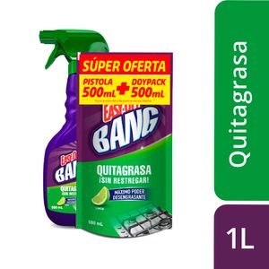 Quitagrasa Easy Off Bang  Limón Pistola + Doypack x500 ml