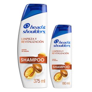 Shampoo Control Caspa Head & Shoulders Limpieza y Revitalización Aceite de Argán x1Kit