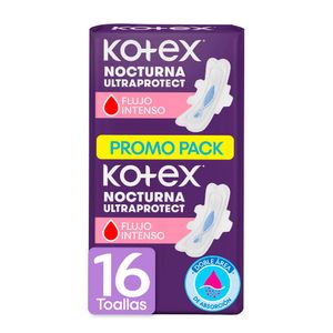 Toallas femeninas Kotex nocturna x16und